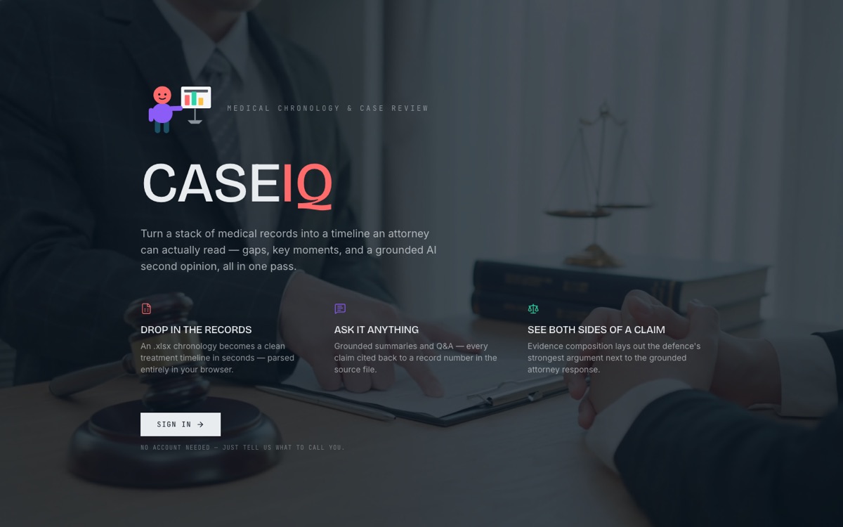 CaseIQ screenshot